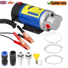 12V Electric Car Diesel Fuel Pump Oil Transfer Extractor Fluid Siphon Pump 100W
