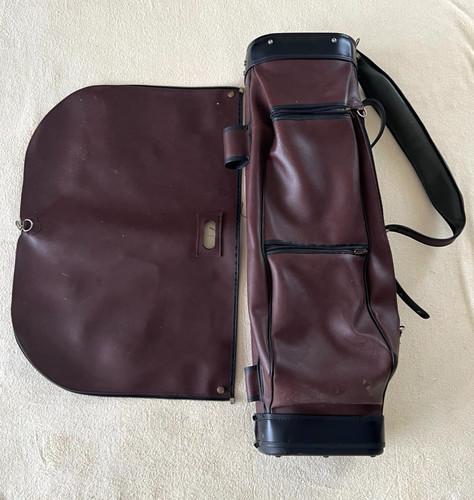 Vintage dark brown golf carry - golf,
