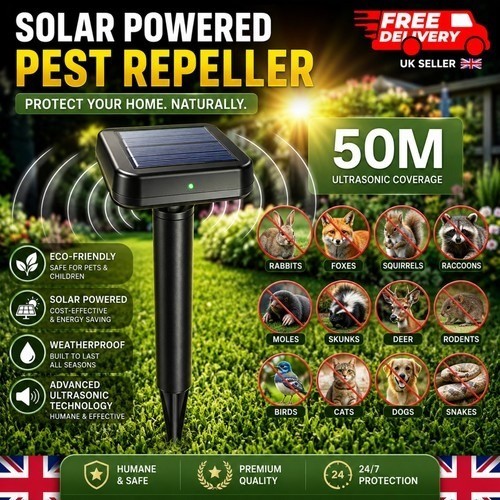 Ultrasonic garden deterrent - 2x,