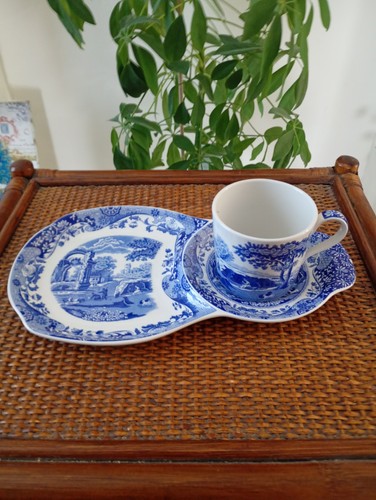 Spode blue italian tennis - blue, set