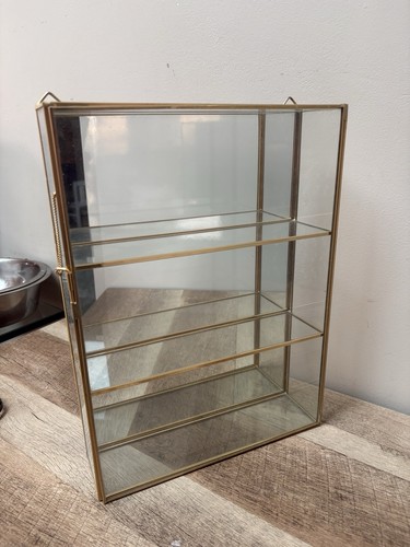 Vintage glass and - vintage, brass