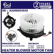 HEATER BLOWER MOTOR FAN FOR MERCEDES S CLASS W220 C215 MAYBACH 57 62 A2208203542