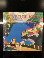 2024 Calendar featuring Beautiful Vintage Travel Posters. 30 x 30cm.
