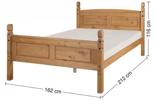 Corona bed frame - 5ft, size