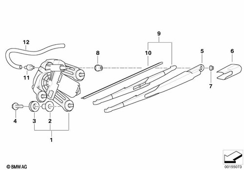 Mini genuine rear window wiper - mini,