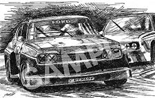 Ford Capri RS3100 Illustration Car Art Drawing Print