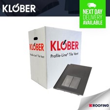 10 x Klober Profile Line, Flat Tile Vent, Slate Grey (Box of 10 Vents)