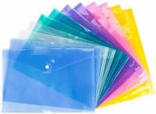 A5 Size Plastic Popper Wallets