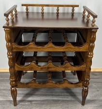 Bar Cabinet Vintage French Wine Rack Bar Table with Turned Legs LOT 4437