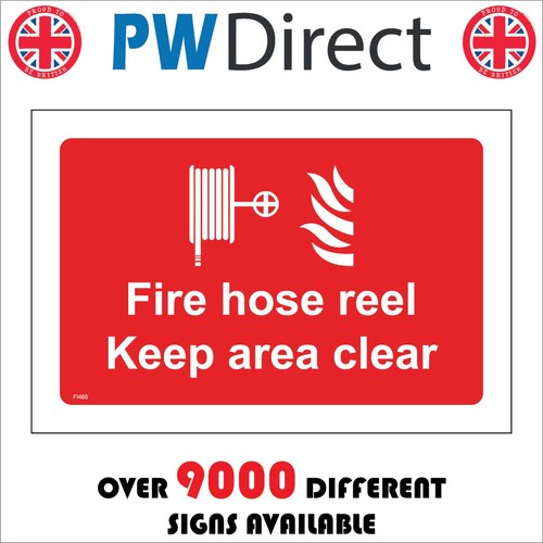 Sign fire hose reel keep - hose,