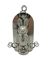 Vintage Chocolate Mold Rabbit Bunny Standing 5.25" W/all Clips