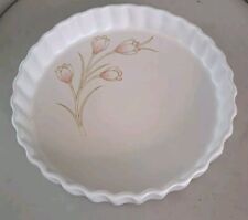 Vintage Simpsons Ovenstone Cookware Flan Dish with Floral Pattern 24 cm Diameter