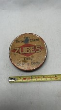 Vintage Zubes Cold Tablet Tin for Throat & Chest Relief, Made in England.