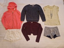 NEXT Girls Clothes Bundle Age 8 Years. Jumper, Cardigan, Hoodie, Shorts, T-shirt