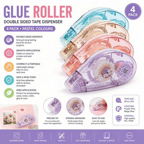 Glue roller pack double - 4,
