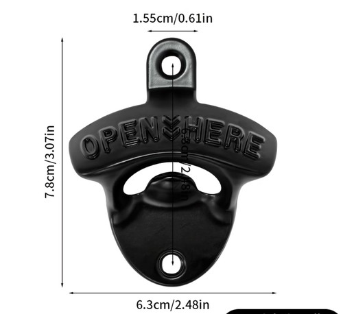 Fixed bottle opener - opener, wall