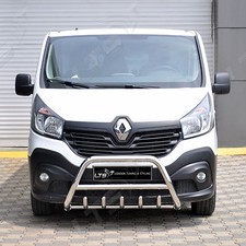 VAUXHALL VIVARO RENAULT TRAFIC 2015-2019 CHROME AXLE NUDGE A-BAR, BULL BAR  