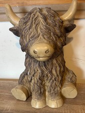Latex Mould WITH FOAM SUPPORT SHELL for making  this Stunning Large Highland Cow