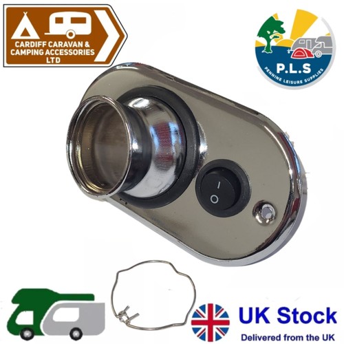Halogen 12v switched chrome - switched,