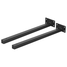 Floating Shelf Brackets, 2pcs 16"(400mm) Wall Mounted Shelf Supports, Black