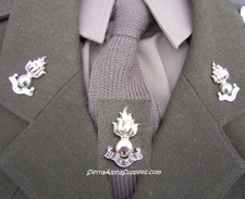 Royal Engineers Collar Badges Ubique RE Staybrite Metal Bombs British Army Issue