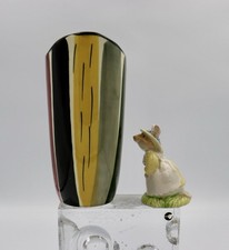 Vintage Scheurich 814 Modernist Vase Germany | Striped Fat Lava Era West German