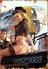 Pin Up Shabby Girl Metal Sign