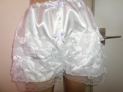 White satin lace - , frilly