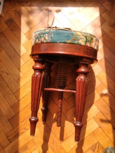 Antique piano stool - piano,