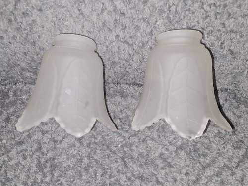 Pair art deco frosted - pair,