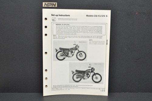 Vintage nos 1974 honda cb125 - 1974,