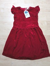 BNWT HATLEY RED CRUSHED VELVET DRESS AGE 7