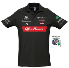 Polo Alfa romeo replica F1  corsa motori Formula 1, cotone, regalo, unisex