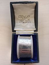 1903 - Antique - Heavy - Solid Silver - Napkin Ring - Sheffield 1903