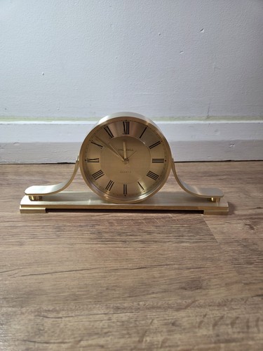 Churchill quartz clock - clock, gold