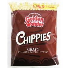 18 x Golden Wonder Gravy Chippies 70g  Full Box  Potato Sticks with Rich Flavour