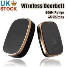 Wireless Door Bell 300m Range Home Cordless 45 Chime Plug In Doorbell Waterproof