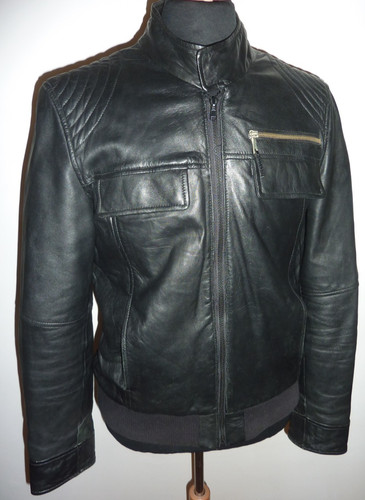 Zara real leather biker jacket - real,