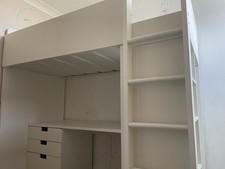 Loft bed, white light