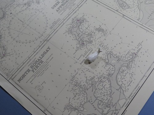 Vintage admiralty chart - chart, ~