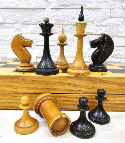 Vintage chess set soviet - set,