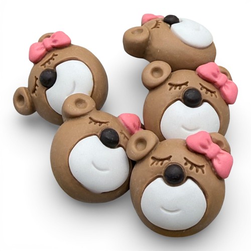Resin teddy bear - resin, shank