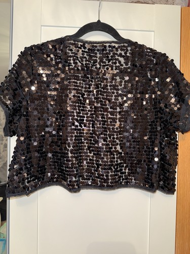 Preview black sequin shrug - preview,