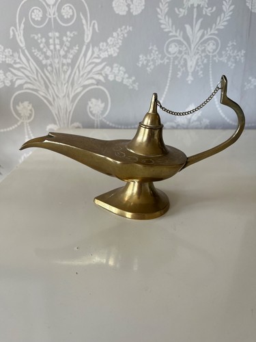 Vintage brass genie aladdin - vintage,