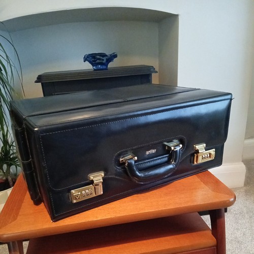 Vintage black leather pilot - leather,