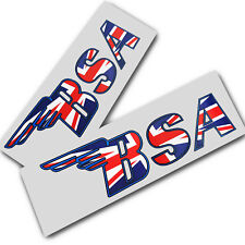BSA Union flag Motorcycle decals graphics  x 2 pieces