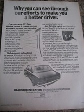 REAR WINDOW HEATER FLICK THE SWITCH SMITHS INDUSTRIES1983 ADVERT A4 SIZE FILE 20