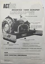 Vintage Action Mounted Yard Scraper & Hydraulic Rear Loader Brochure, c 1970's