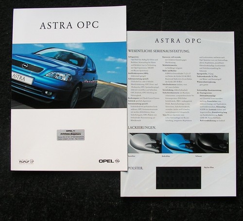 Opel astra opc brochure - opc,,