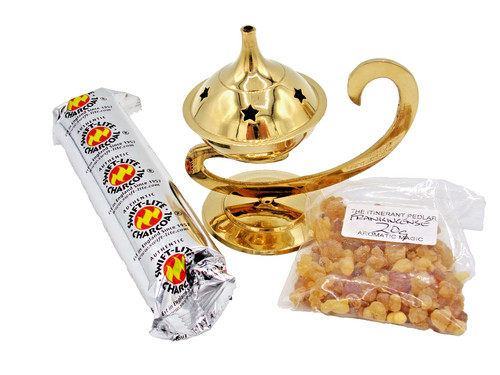 Aladdin brass incense burner - aladdin,